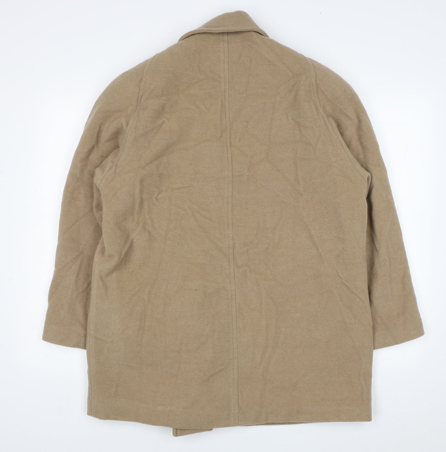 Classic Woman Womens Beige Pea Coat Coat Size 14 Button