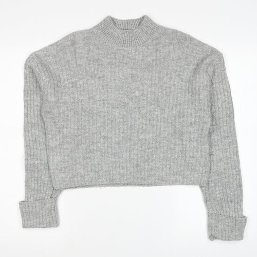 New Look Girls Grey Roll Neck Acrylic Pullover Jumper Size 14-15 Years Pullover