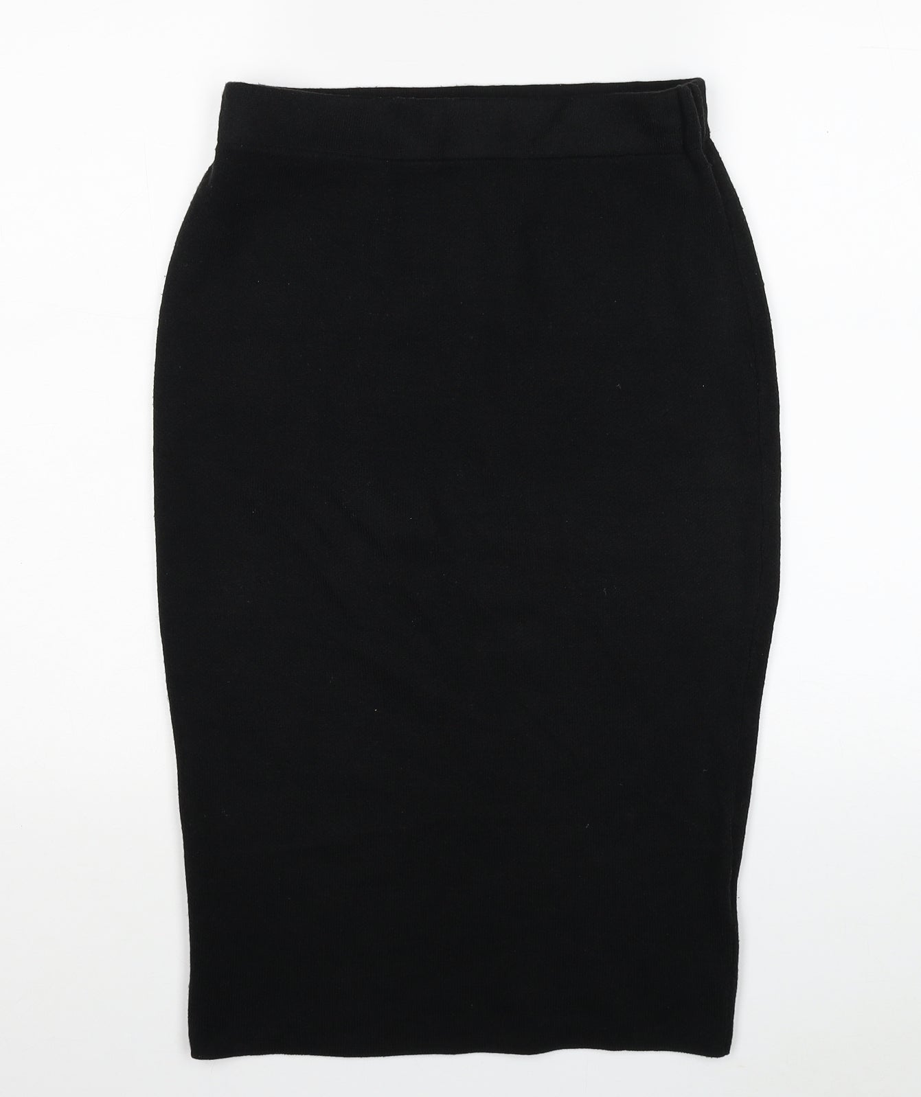 Marks and Spencer Womens Black Acrylic Straight & Pencil Skirt Size S