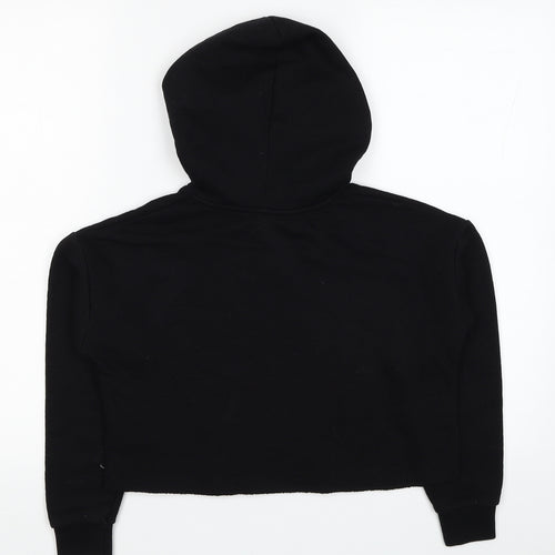 New Look Girls Black Cotton Pullover Hoodie Size 10-11 Years Pullover - Friends