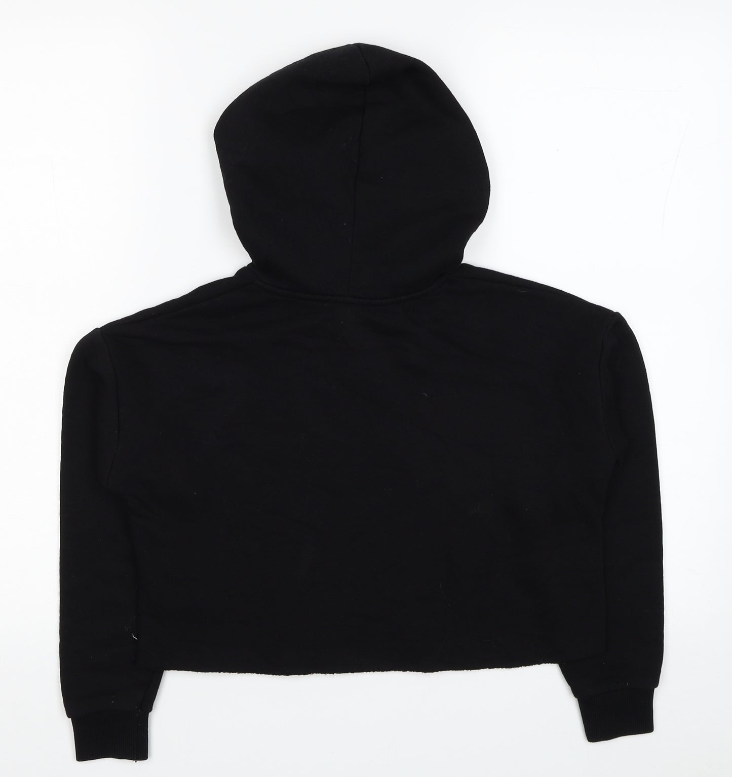 New Look Girls Black Cotton Pullover Hoodie Size 10-11 Years Pullover - Friends