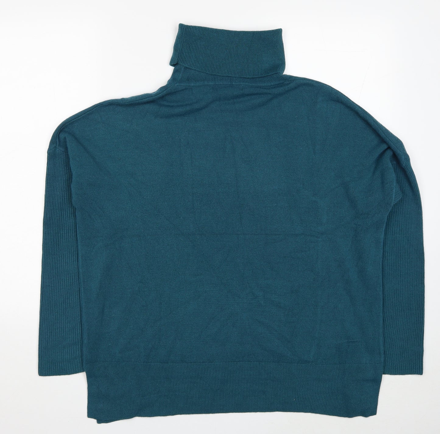 NEXT Womens Blue Roll Neck Acrylic Pullover Jumper Size L