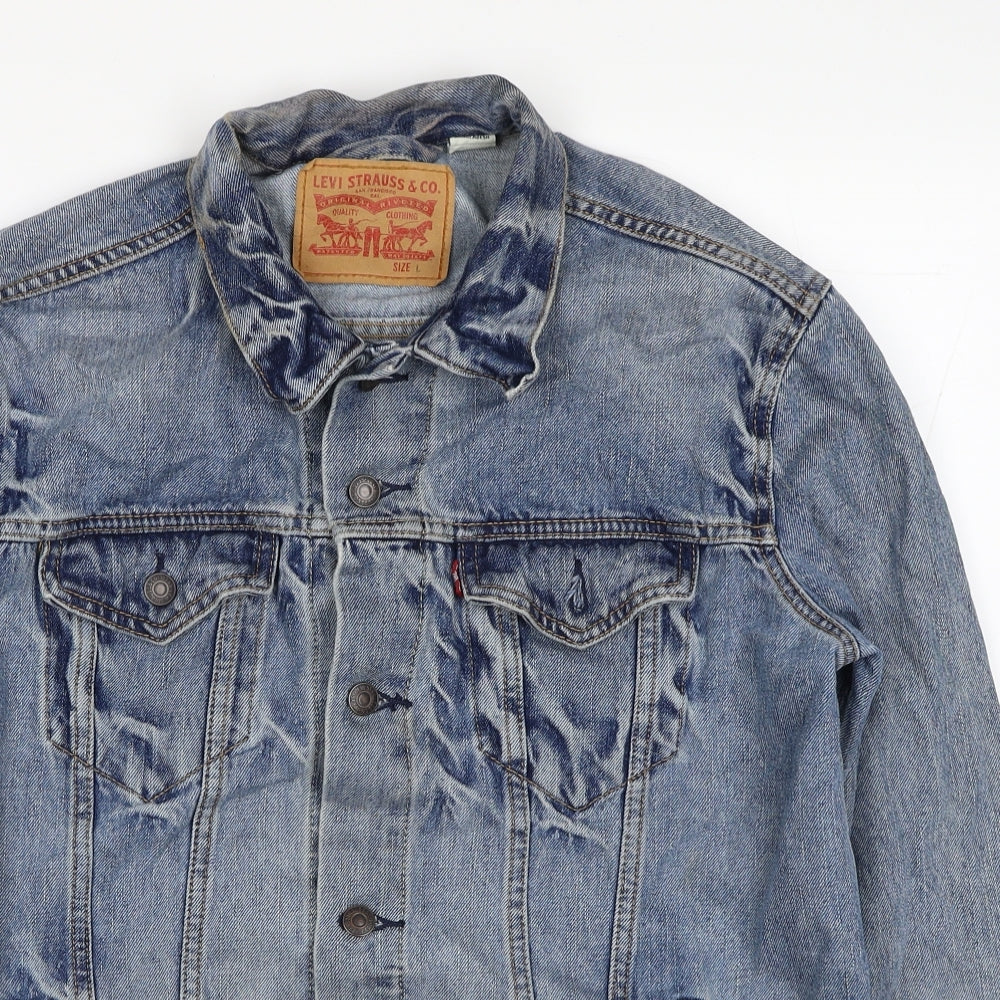 Levi's Womens Blue Jacket Size L Button