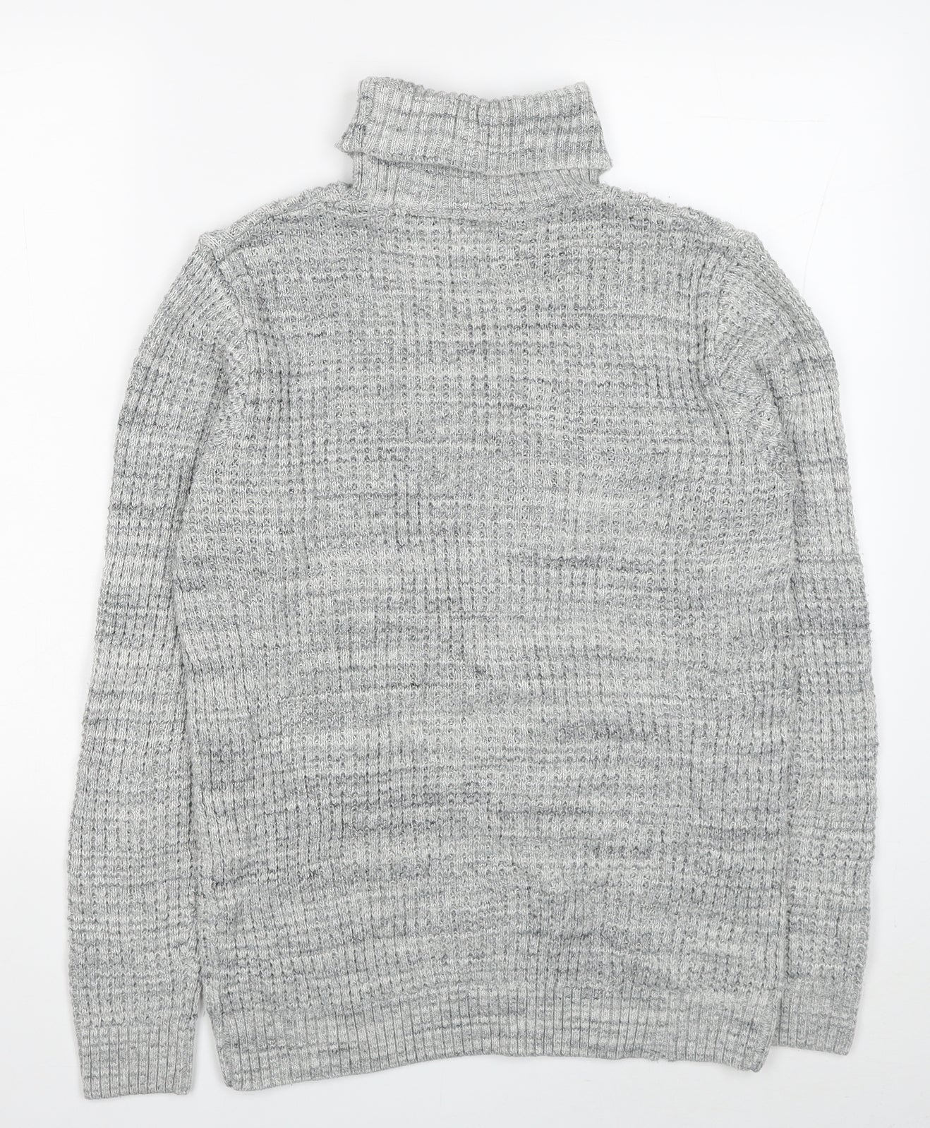 NEXT Mens Grey Roll Neck Acrylic Pullover Jumper Size M