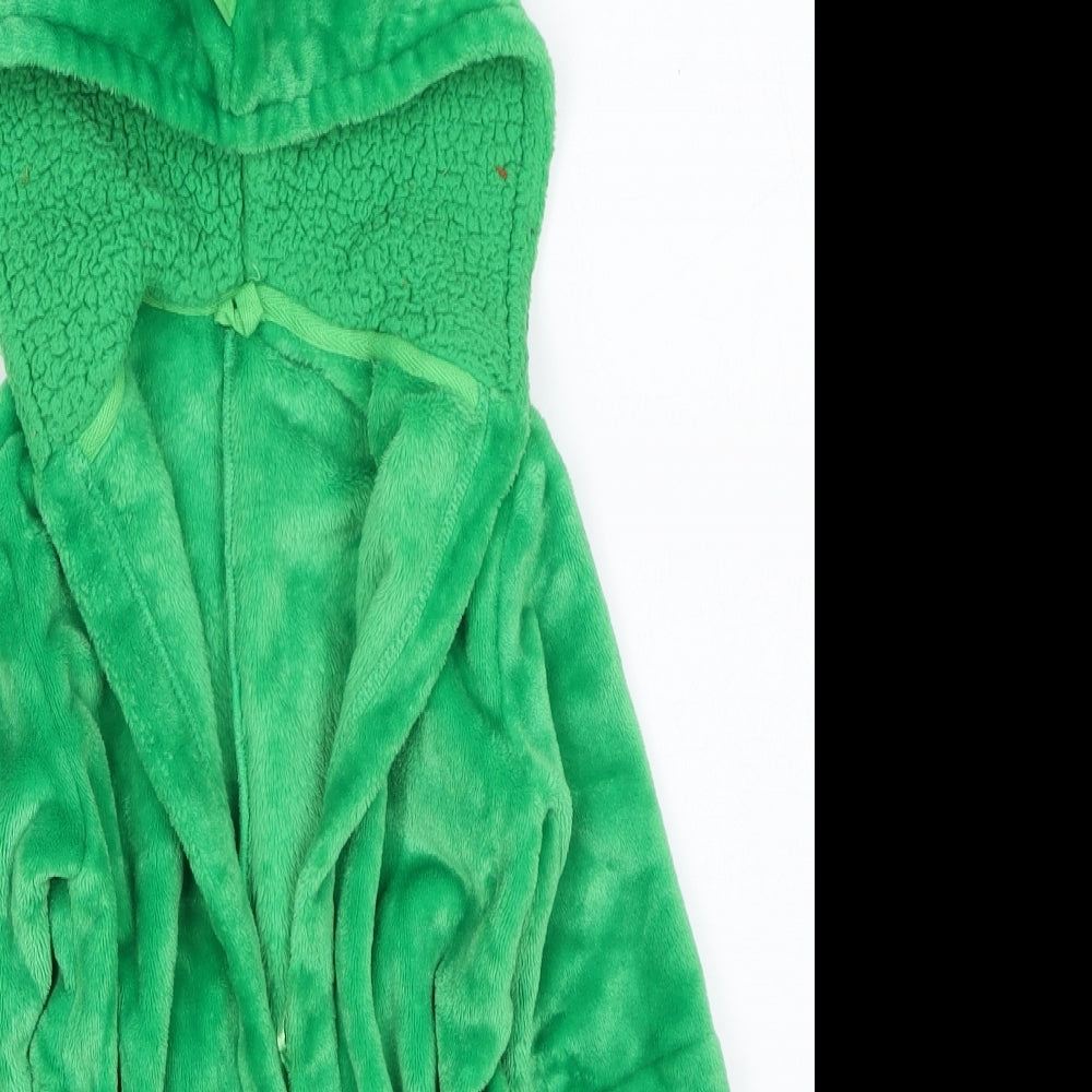 Marks and Spencer Boys Green Solid Polyester Robe Size 2 Years Tie - Dinosaur