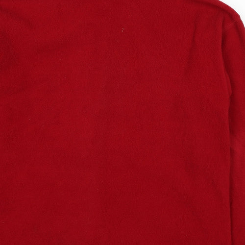 Best Basics Womens Red Polyester Full Zip Sweatshirt Size 10 Zip