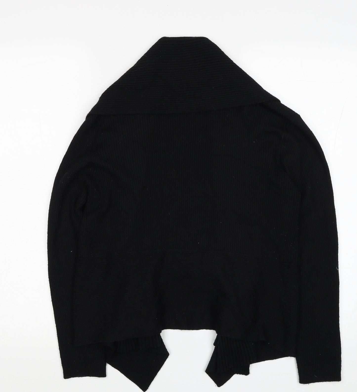 CC Fashion Womens Black V-Neck Acrylic Cardigan Jumper Size M