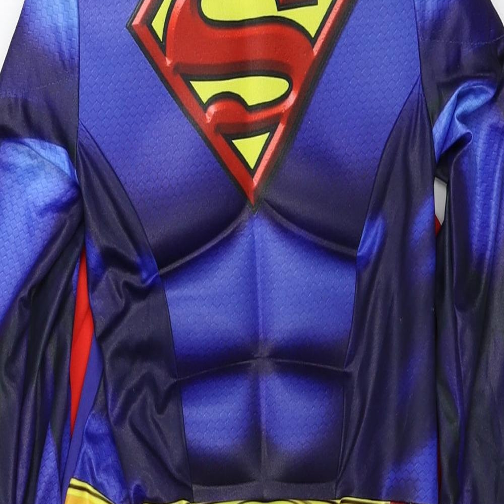 George Boys Blue Geometric Polyester One Piece Size 3-4 Years Hook & Loop - Superman Fancy Dress