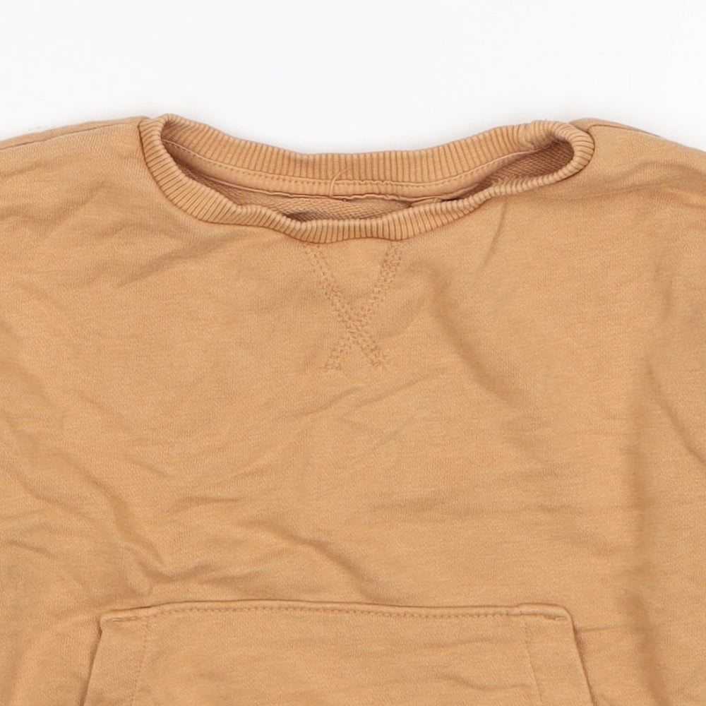George Boys Brown Cotton Pullover Sweatshirt Size 3-4 Years Pullover