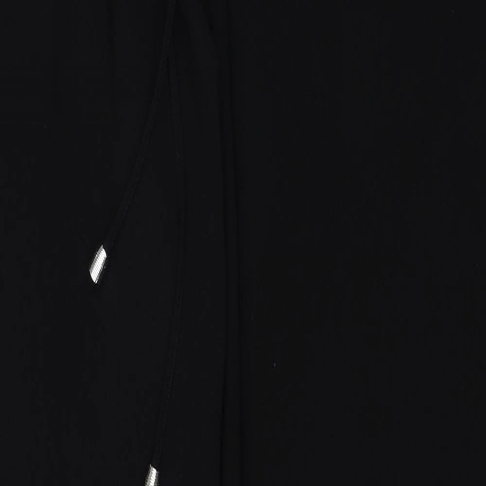 Atmosphere Womens Black Polyester Chino Trousers Size 14 L28 in Regular Drawstring