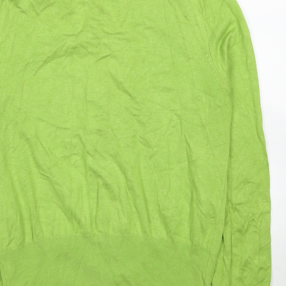 Marks and Spencer Womens Green Round Neck Viscose Cardigan Jumper Size 16