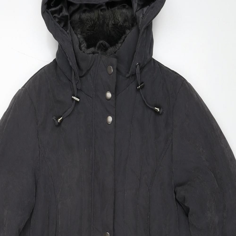 Authentic Womens Grey Puffer Jacket Coat Size 14 Zip