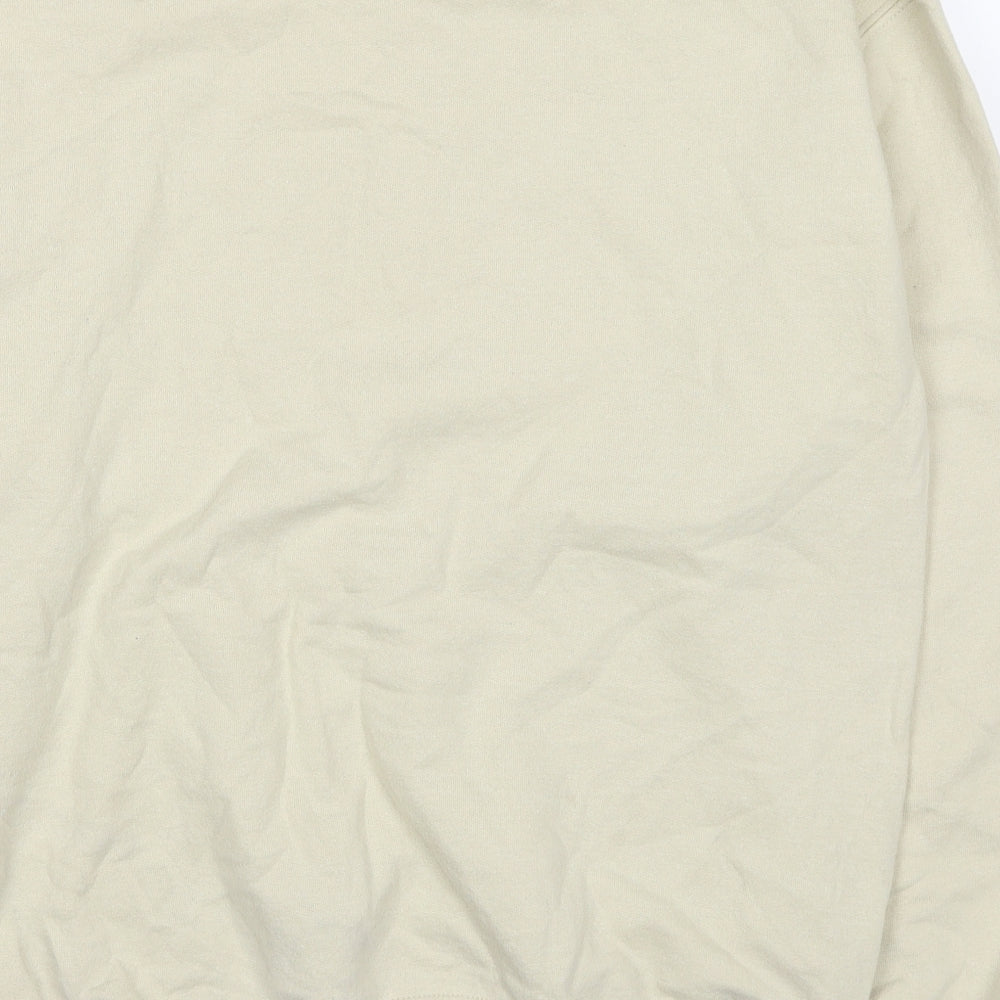 PRETTYLITTLETHING Womens Beige Cotton Pullover Sweatshirt Size M Pullover