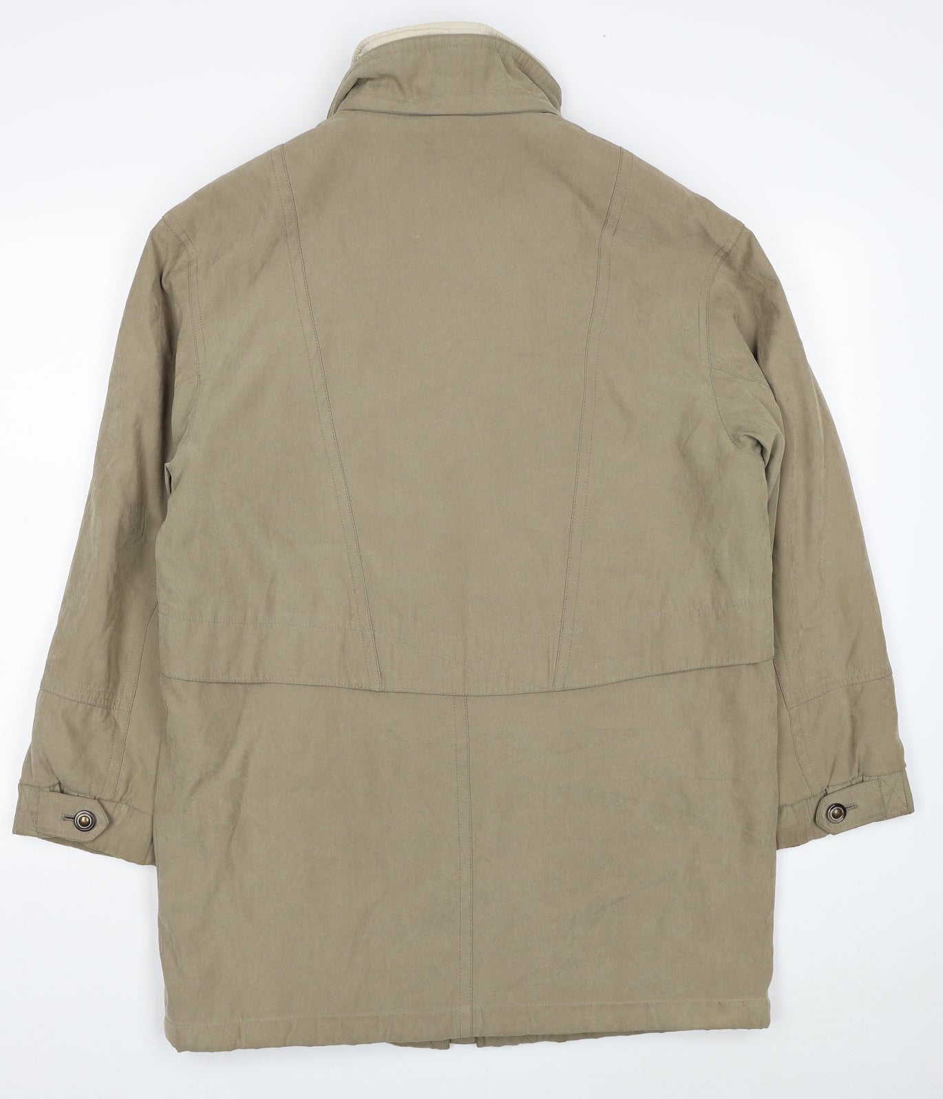 BHS Womens Beige Trench Coat Coat Size 14 Zip