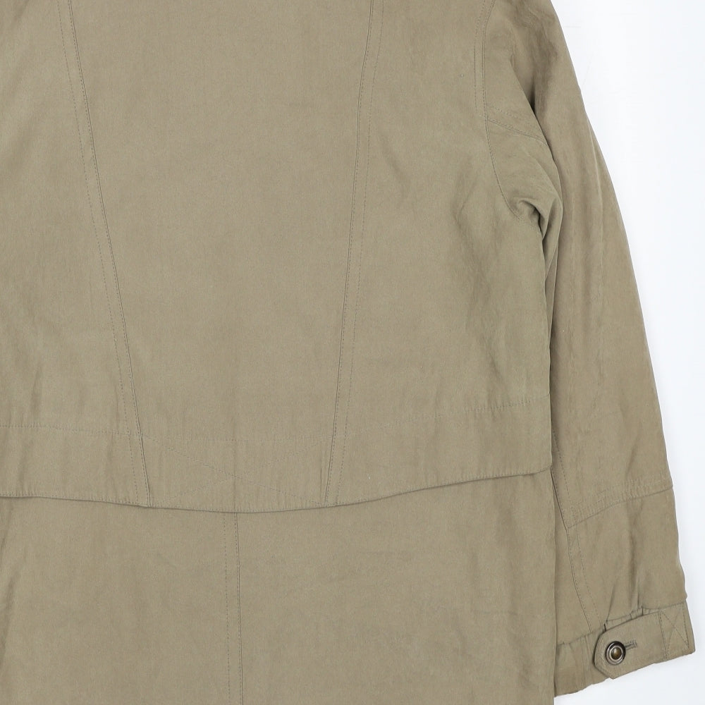 BHS Womens Beige Trench Coat Coat Size 14 Zip