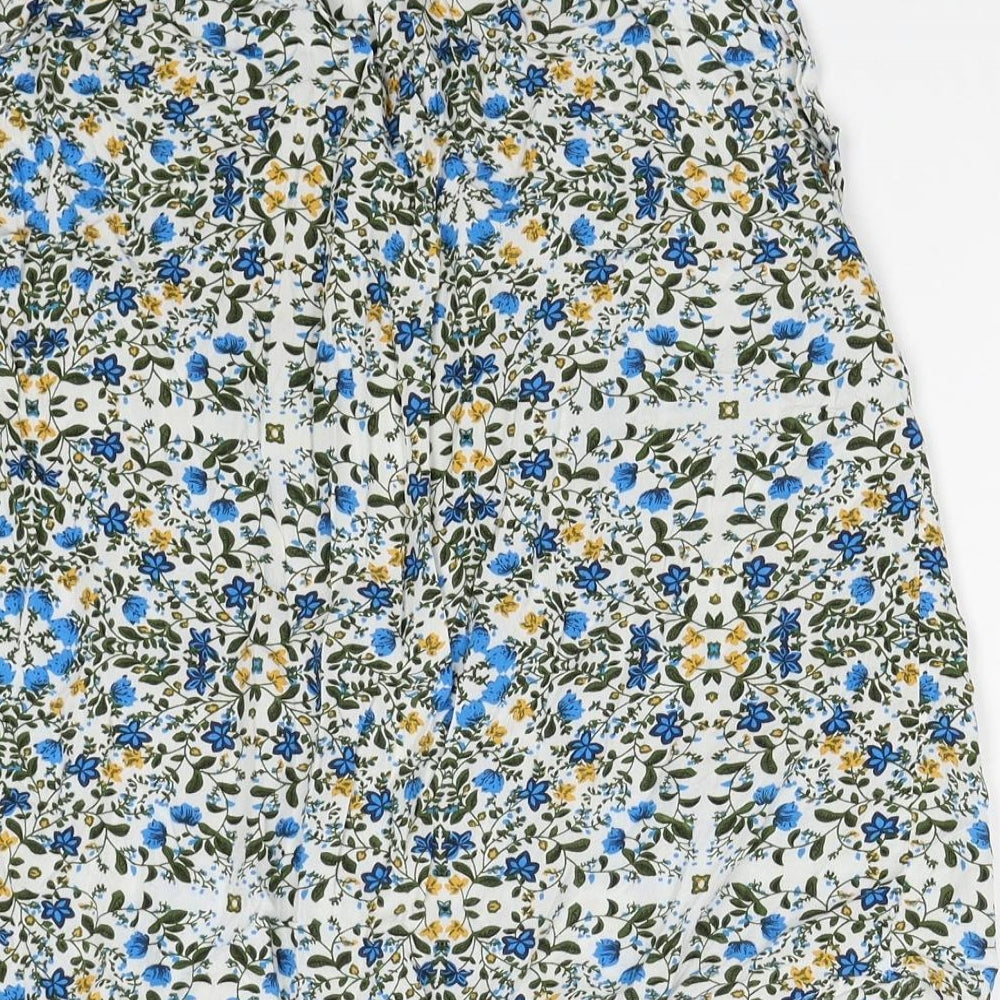 Izabel Womens Multicoloured Floral Viscose Basic Blouse Size 16 High Neck