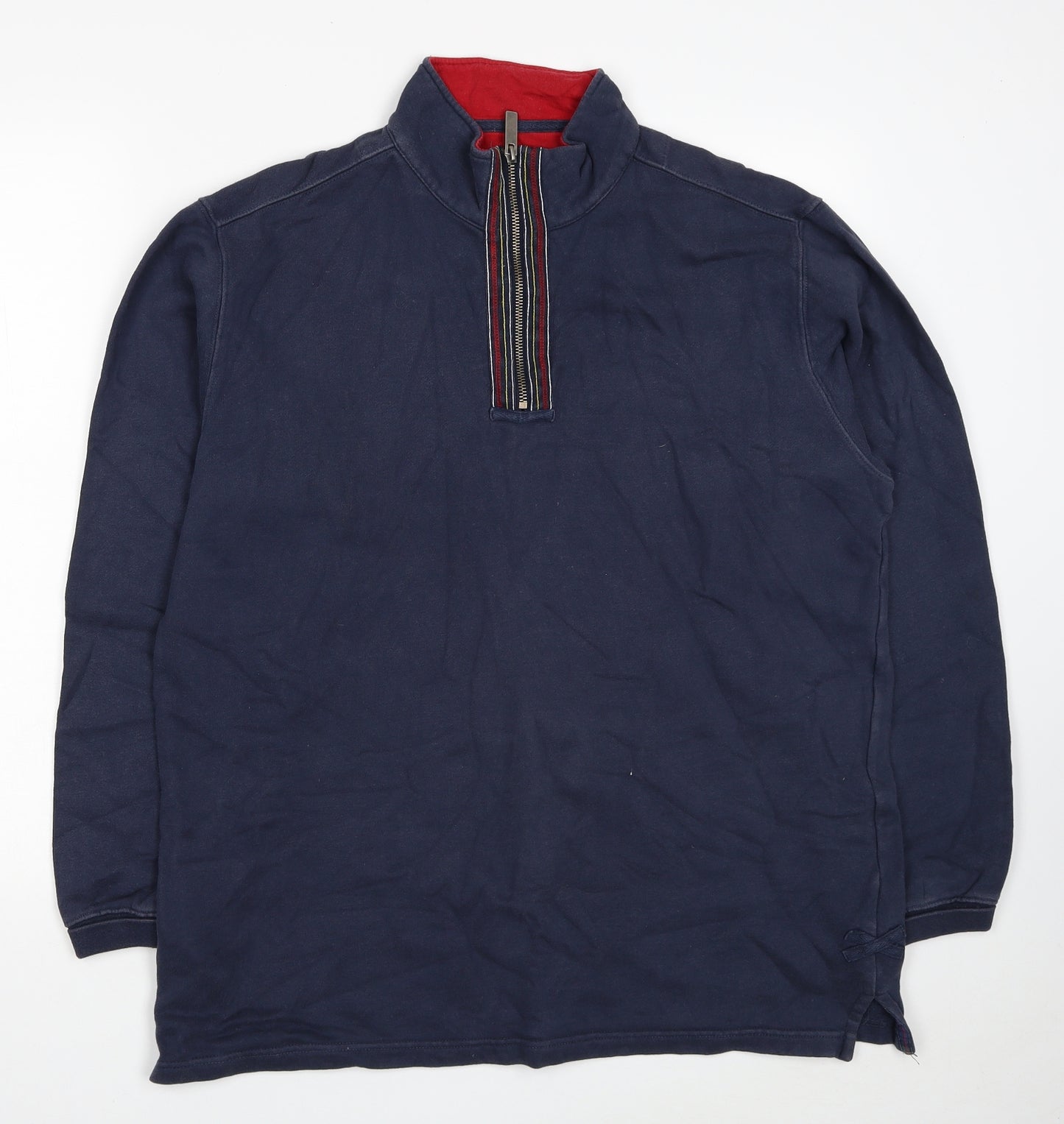 Cotton Traders Mens Blue Cotton Pullover Sweatshirt Size M