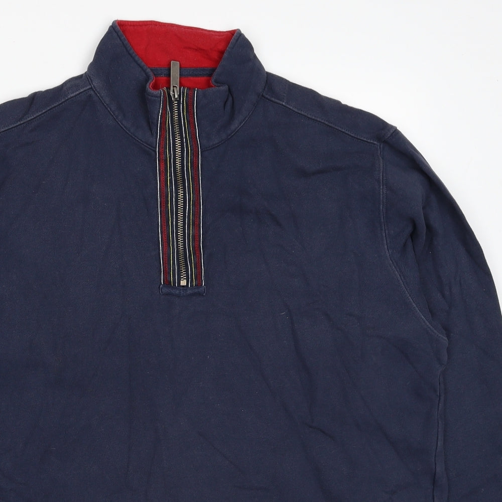 Cotton Traders Mens Blue Cotton Pullover Sweatshirt Size M