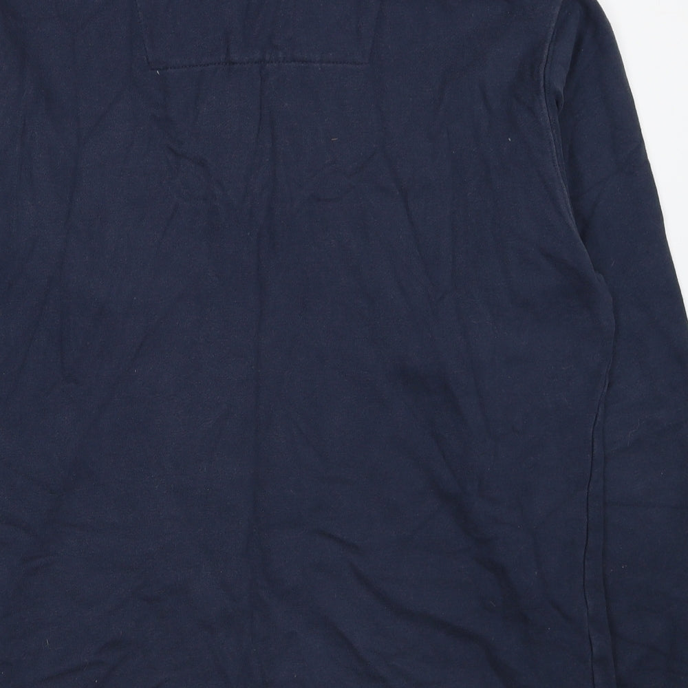 Cotton Traders Mens Blue Cotton Pullover Sweatshirt Size M