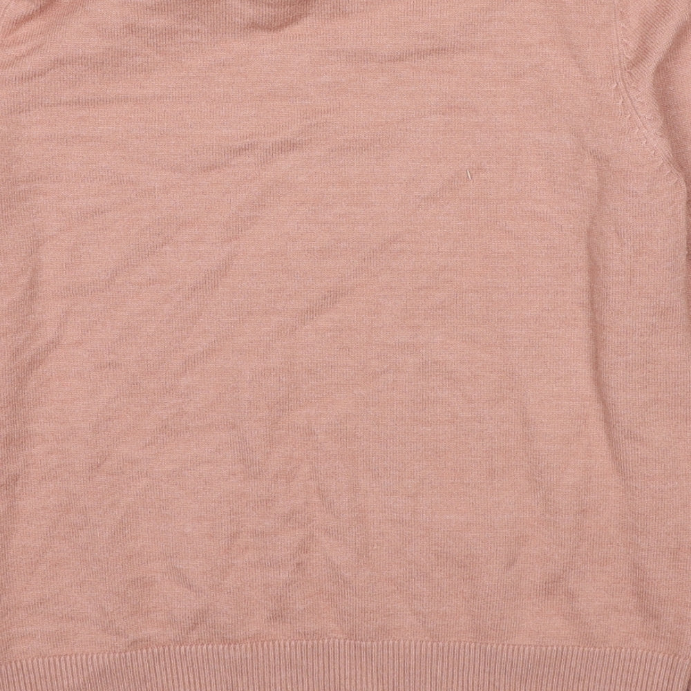 Primark Womens Pink Collared Polyester Pullover Jumper Size 12