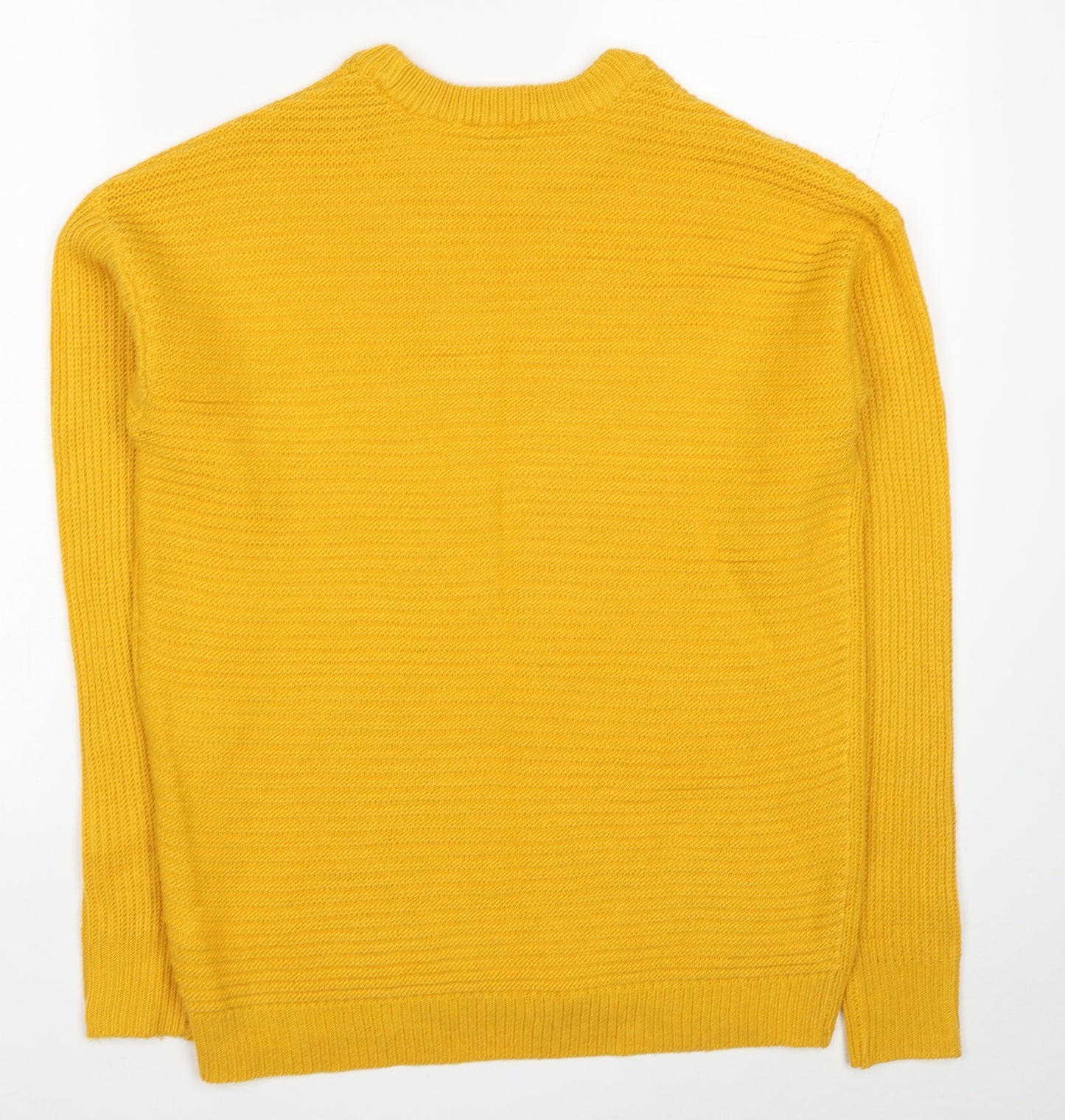 Dorothy Perkins Womens Yellow Round Neck Acrylic Pullover Jumper Size 12
