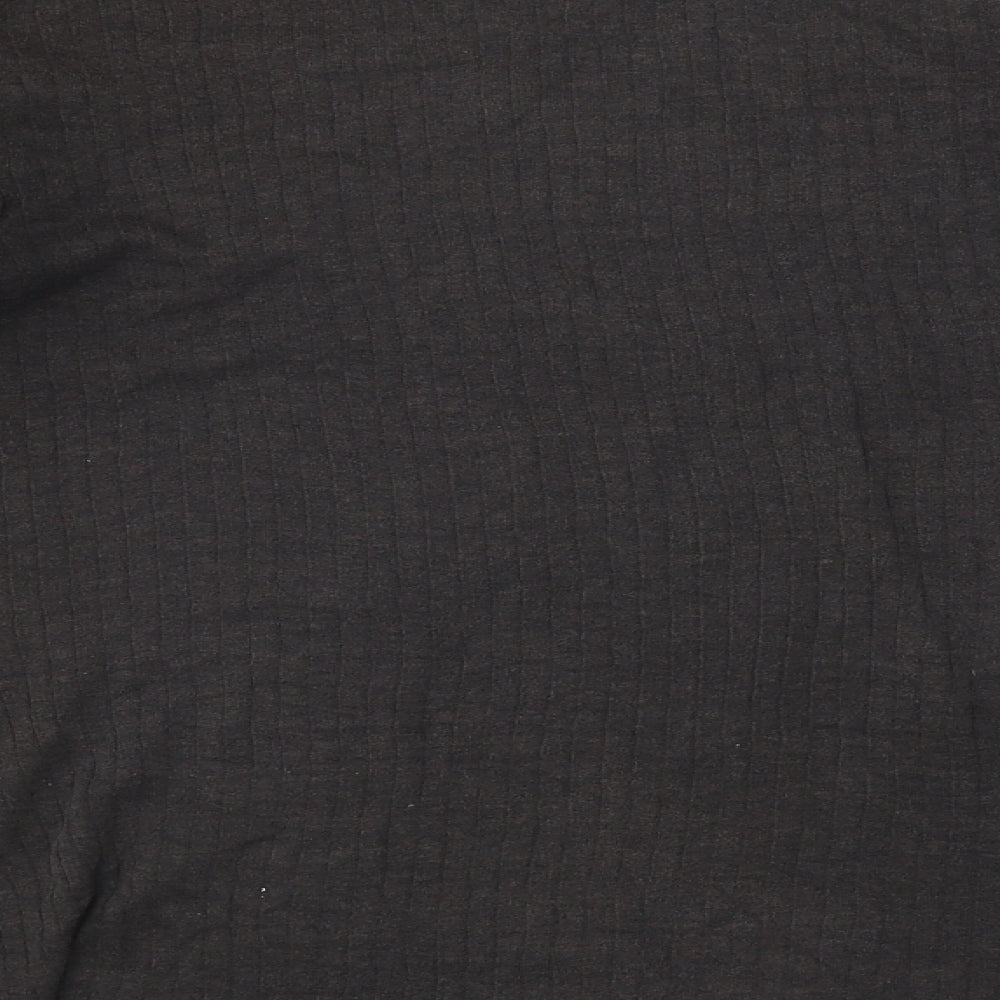 Higear Mens Grey Polyester T-Shirt Size XL Round Neck - Ribbed