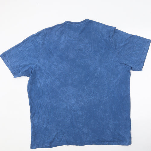 Easy Mens Blue Polyester T-Shirt Size 3XL Round Neck