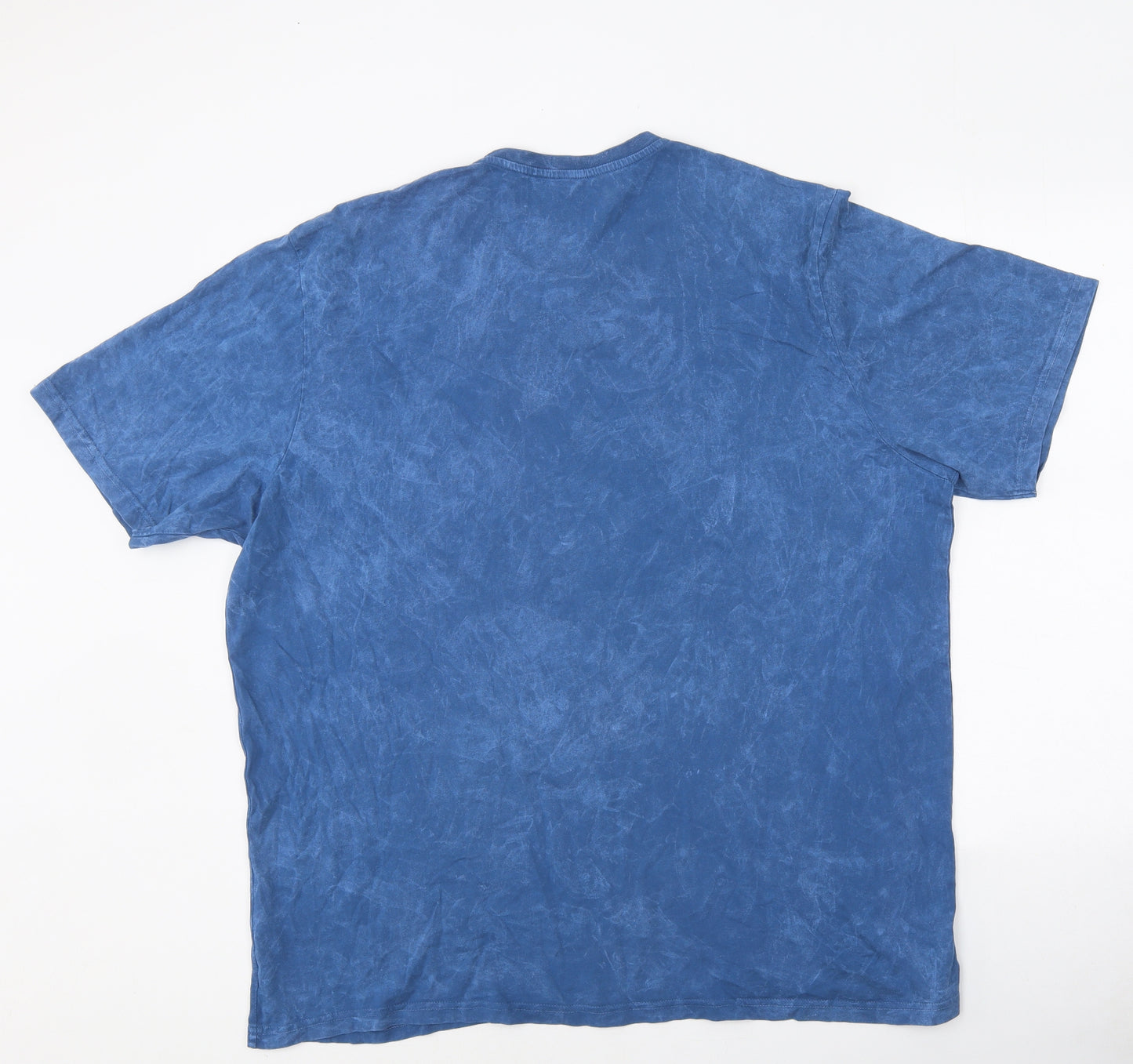 Easy Mens Blue Polyester T-Shirt Size 3XL Round Neck
