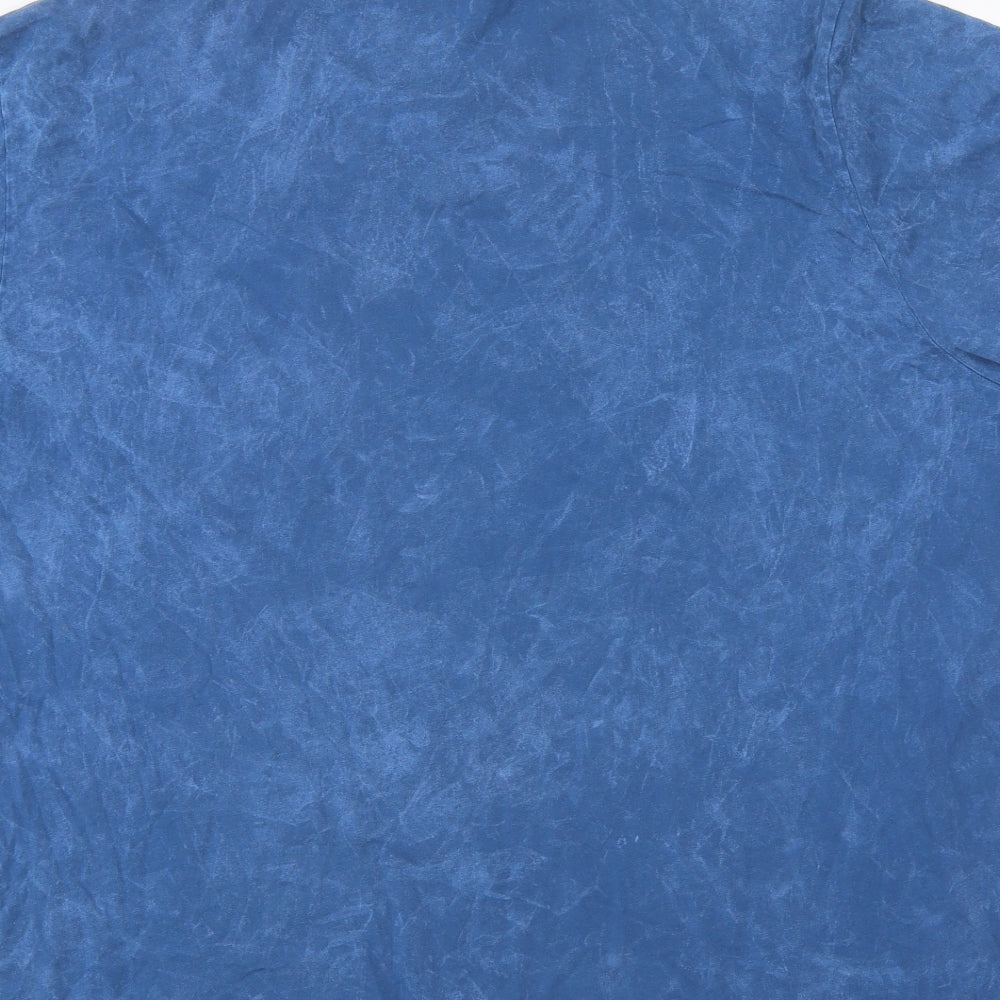 Easy Mens Blue Polyester T-Shirt Size 3XL Round Neck
