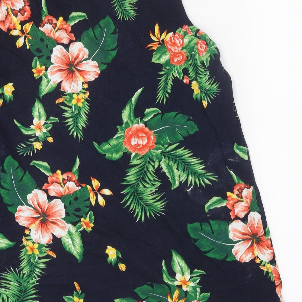 Dorothy Perkins Womens Multicoloured Floral Polyester Basic Tank Size 18 Scoop Neck