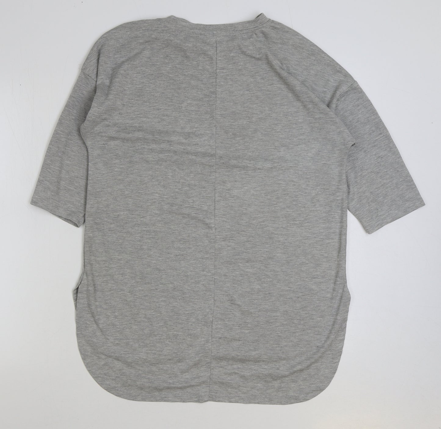 PRIMAR Womens Grey Polyester Basic T-Shirt Size S Round Neck