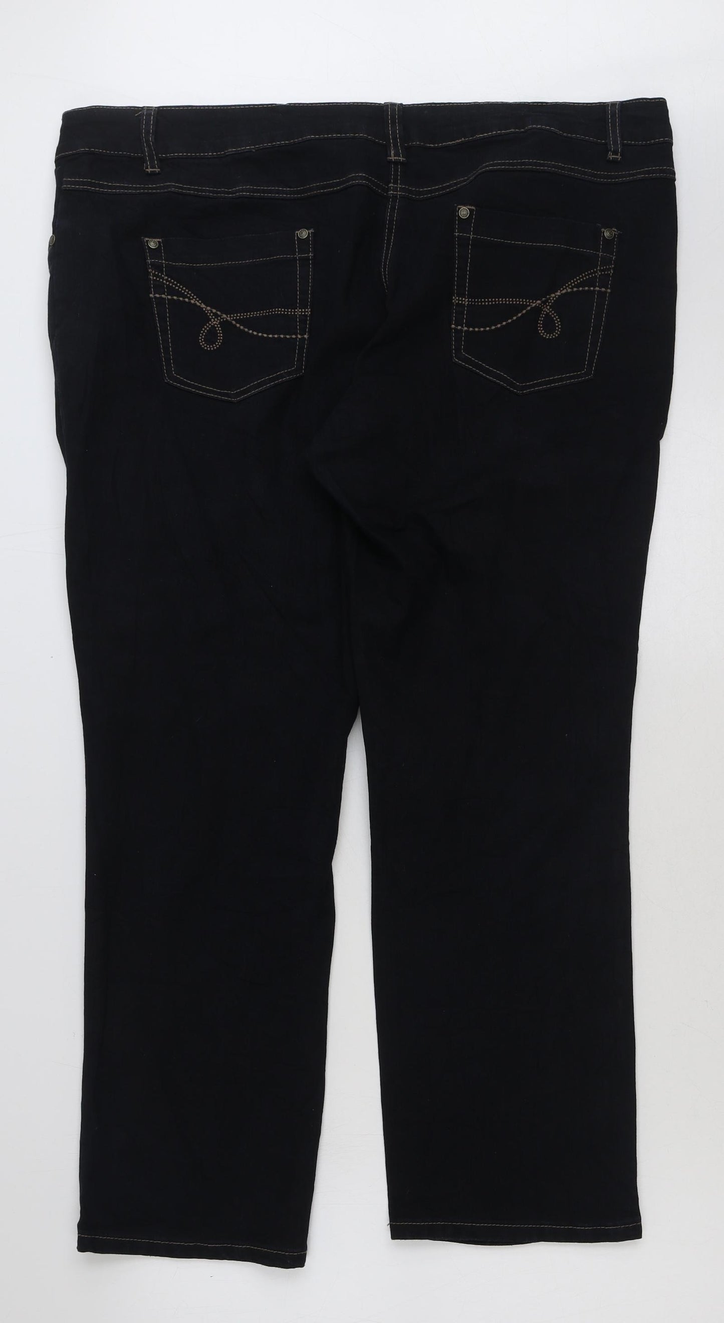Debenhams Womens Blue Cotton Skinny Jeans Size 20 L29 in Regular Button