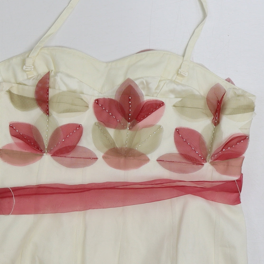 Coast Womens Multicoloured Floral Polyester Basic Blouse Size 14 Sweetheart