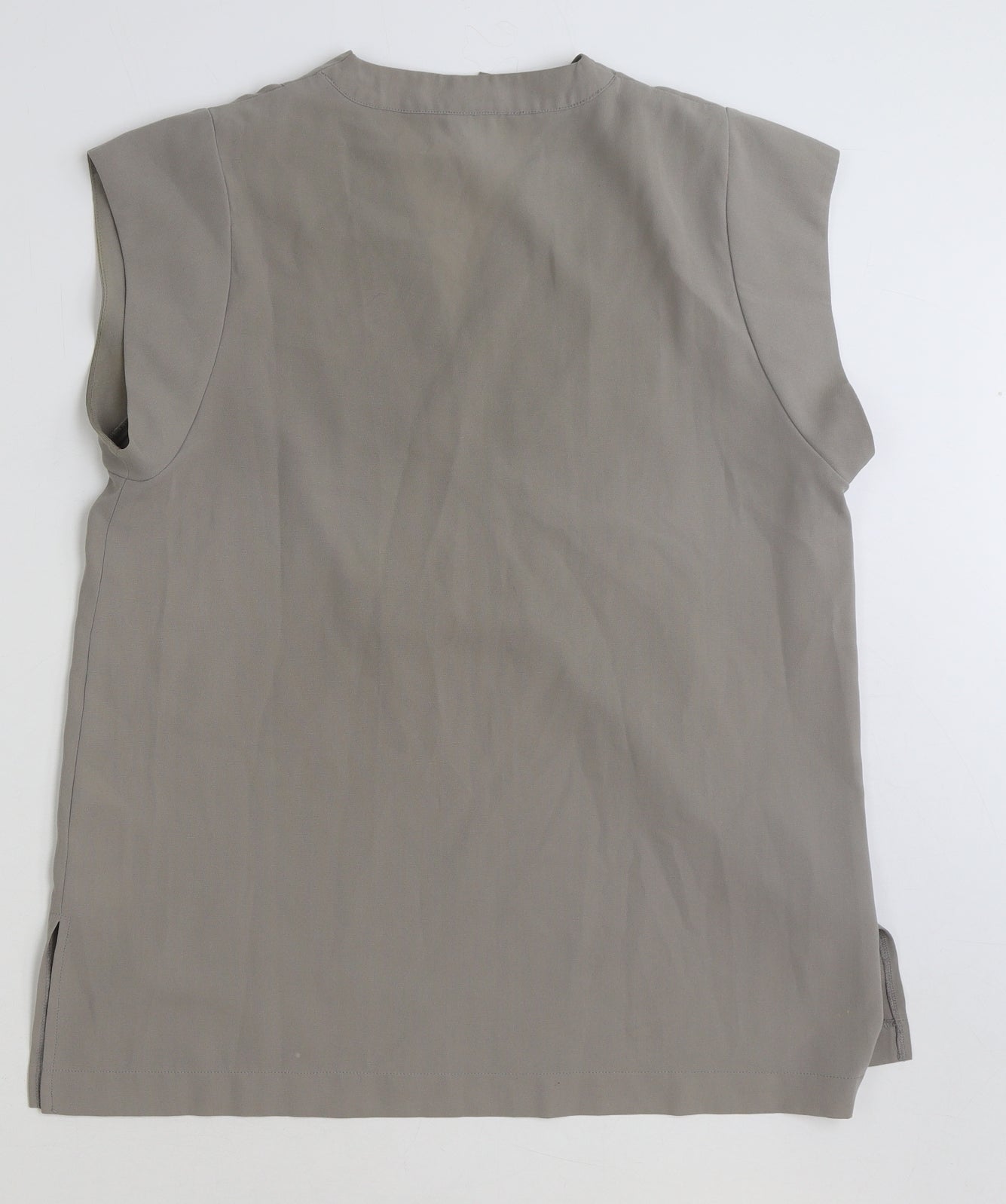 ASOS Womens Grey Polyester Basic Blouse Size 12 V-Neck