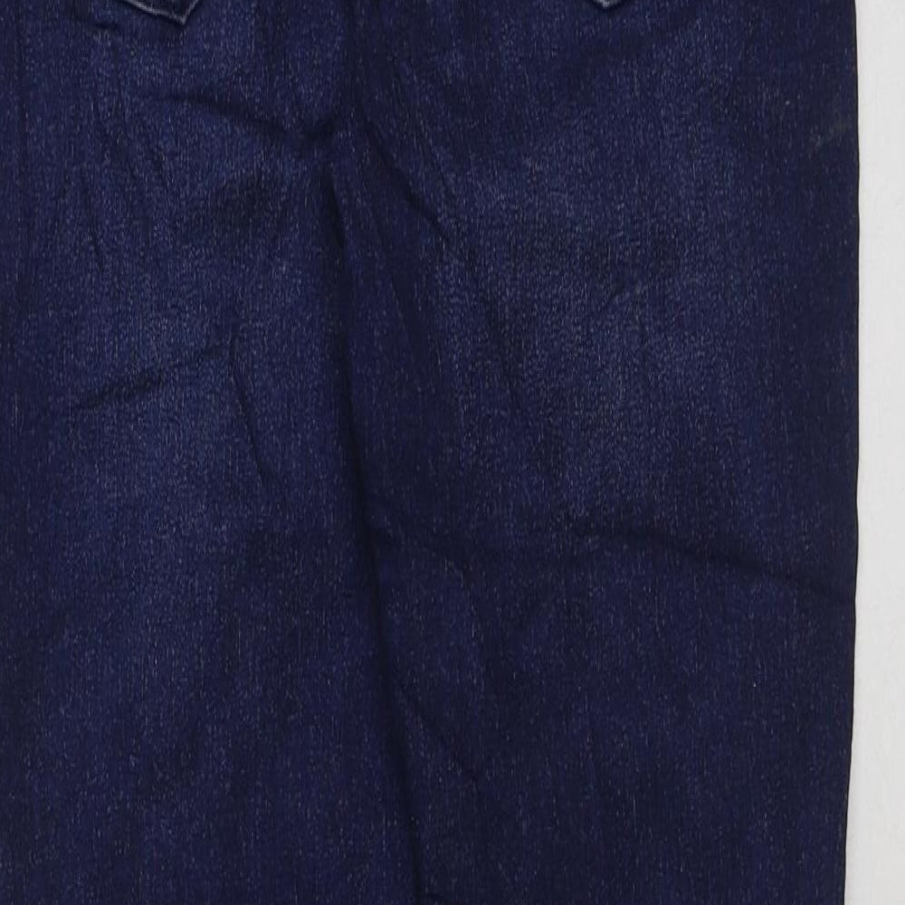 Marks and Spencer Womens Blue Cotton Skinny Jeans Size 8 L27 in Regular Button
