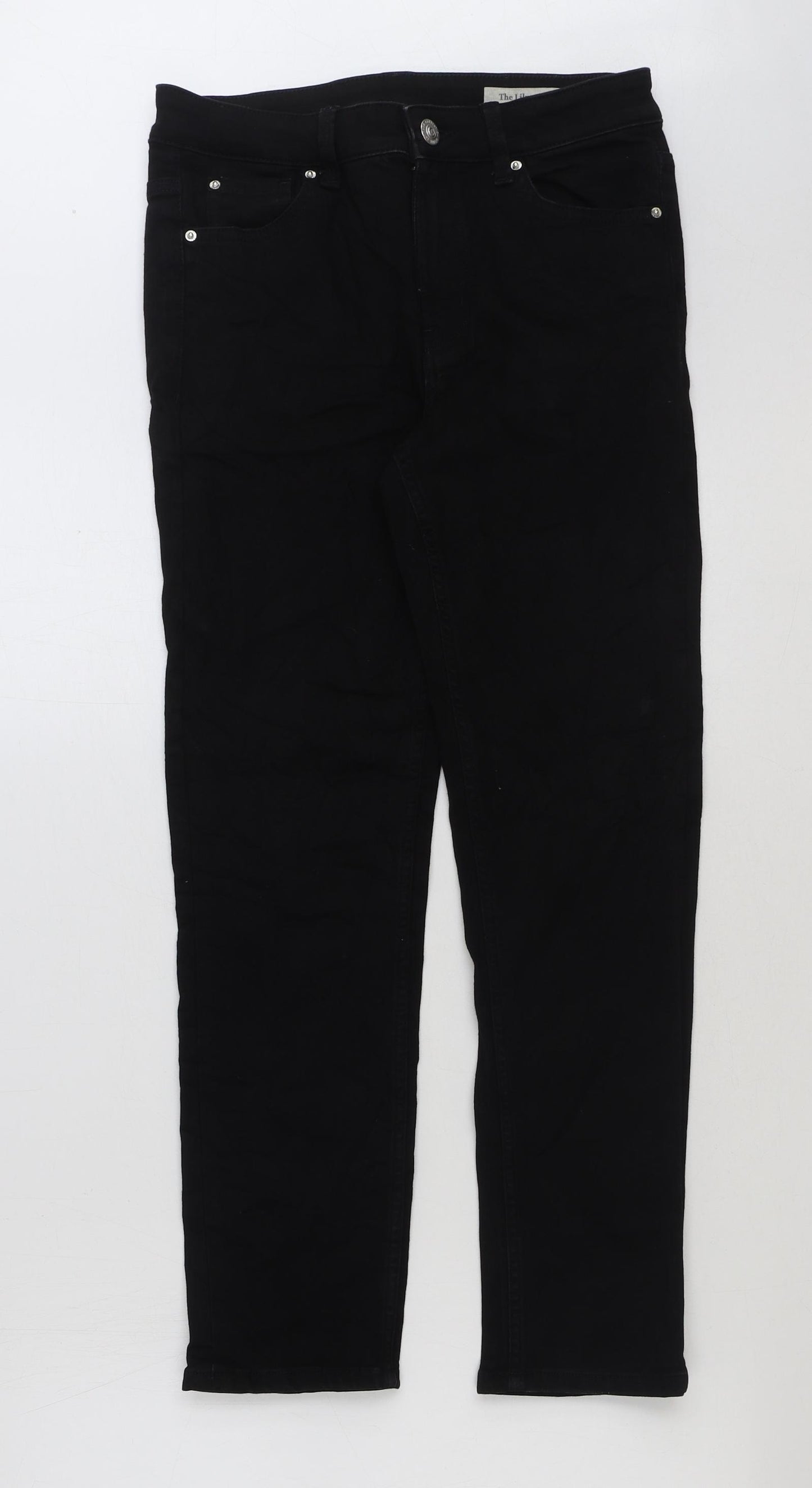 Marks and Spencer Womens Black Cotton Skinny Jeans Size 10 L27 in Regular Button