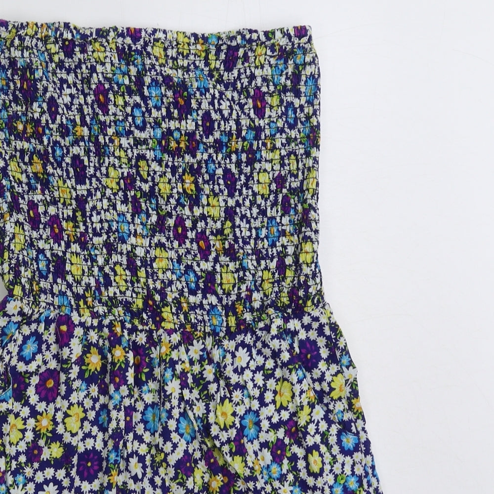 Debenhams Womens Multicoloured Floral Polyester Playsuit One-Piece Size 10 Pullover