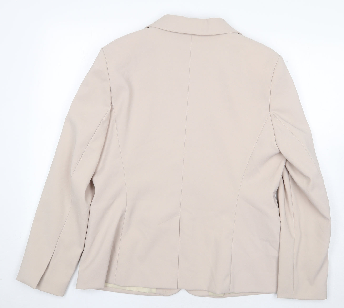For Women Womens Beige Jacket Blazer Size 16 Button