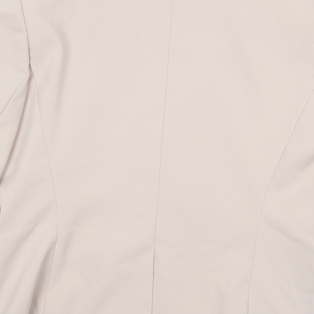 For Women Womens Beige Jacket Blazer Size 16 Button