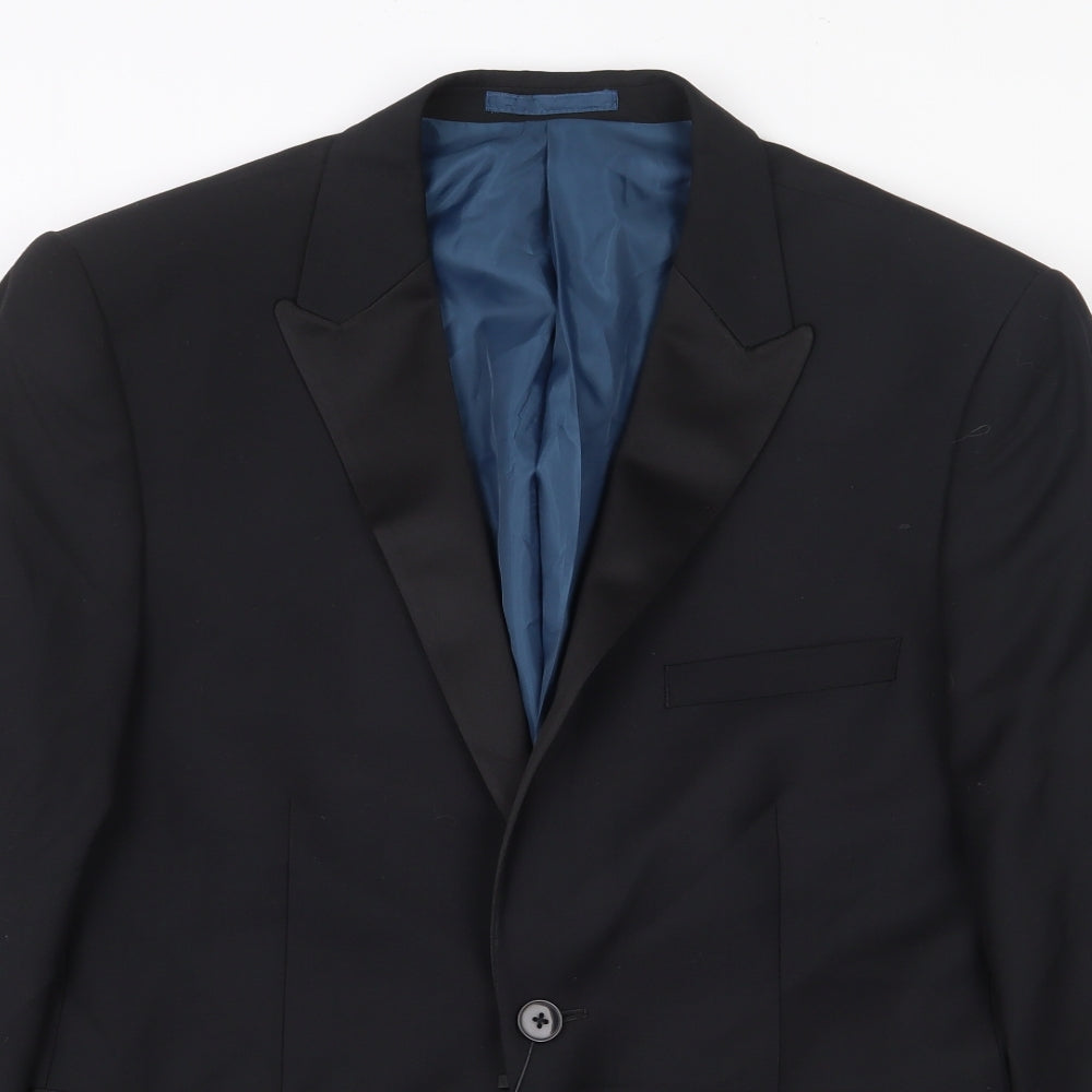 Burton Mens Black Polyester Jacket Suit Jacket Size 40