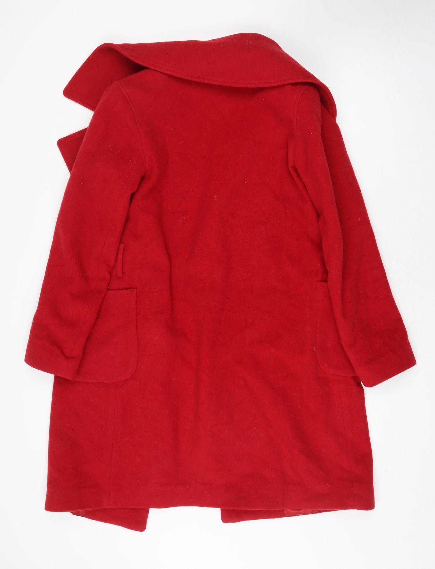 Definitions Womens Red Trench Coat Coat Size 8