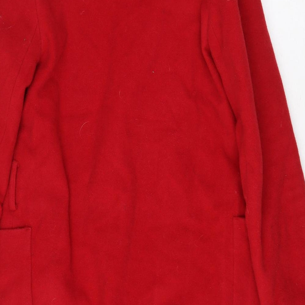 Definitions Womens Red Trench Coat Coat Size 8