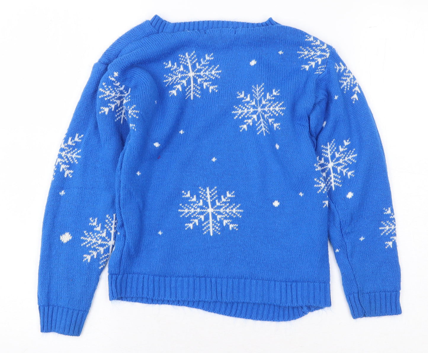 Stylo Boys Blue Round Neck Acrylic Pullover Jumper Size 7-8 Years Pullover - Frozen, Disney