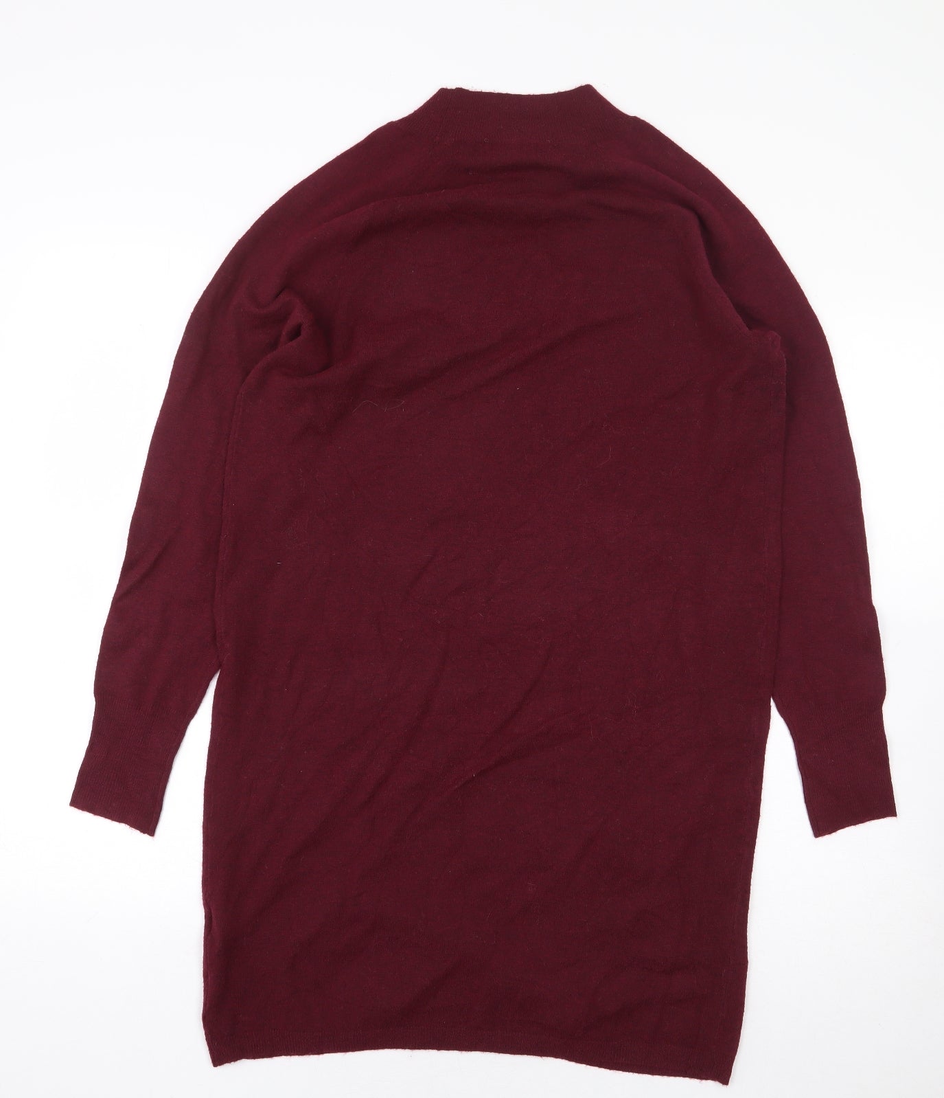 Primark Womens Red Polyester Jumper Dress Size XS Mock Neck Pullover