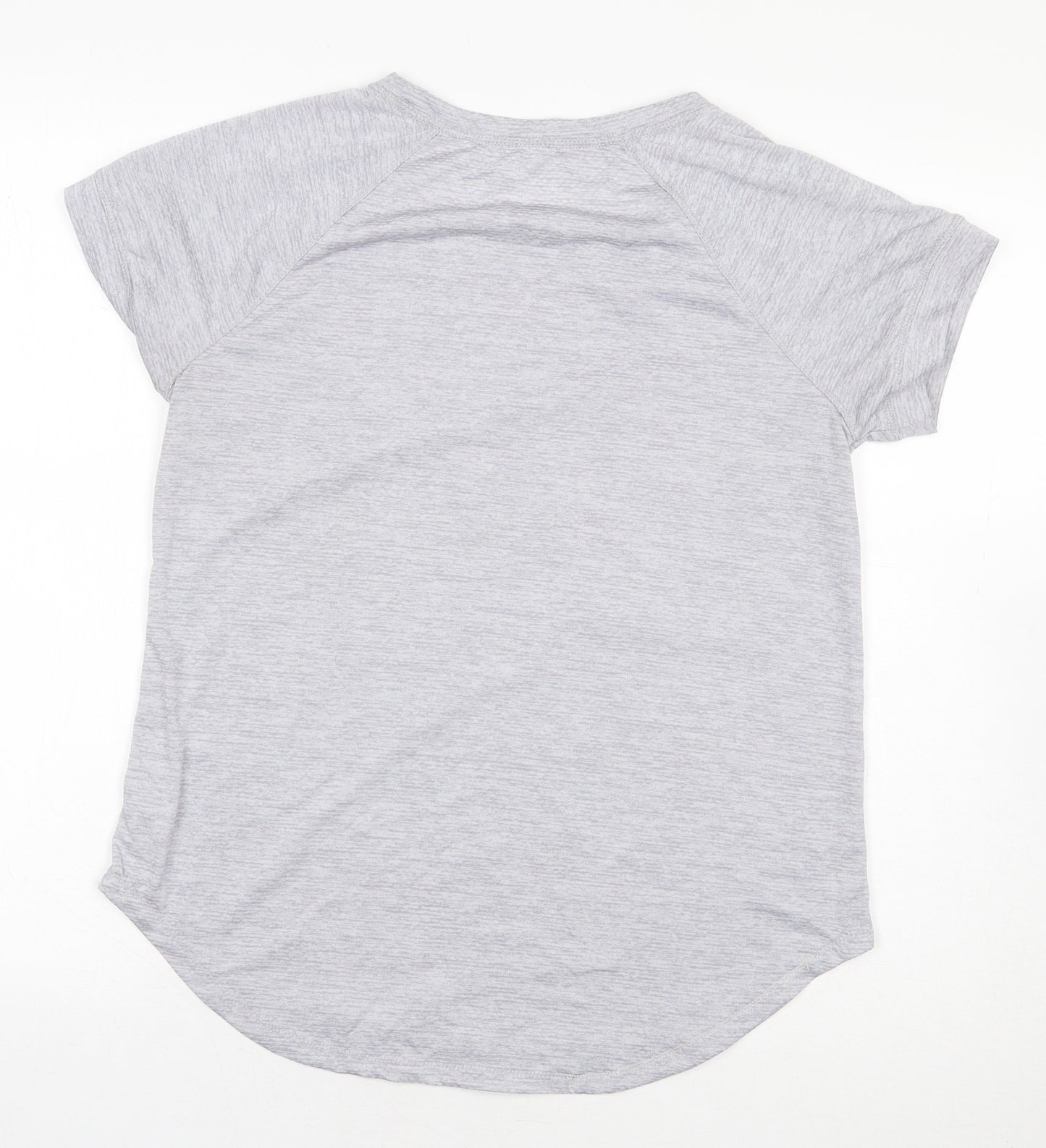 George Womens Grey Polyester Basic T-Shirt Size S Round Neck Pullover