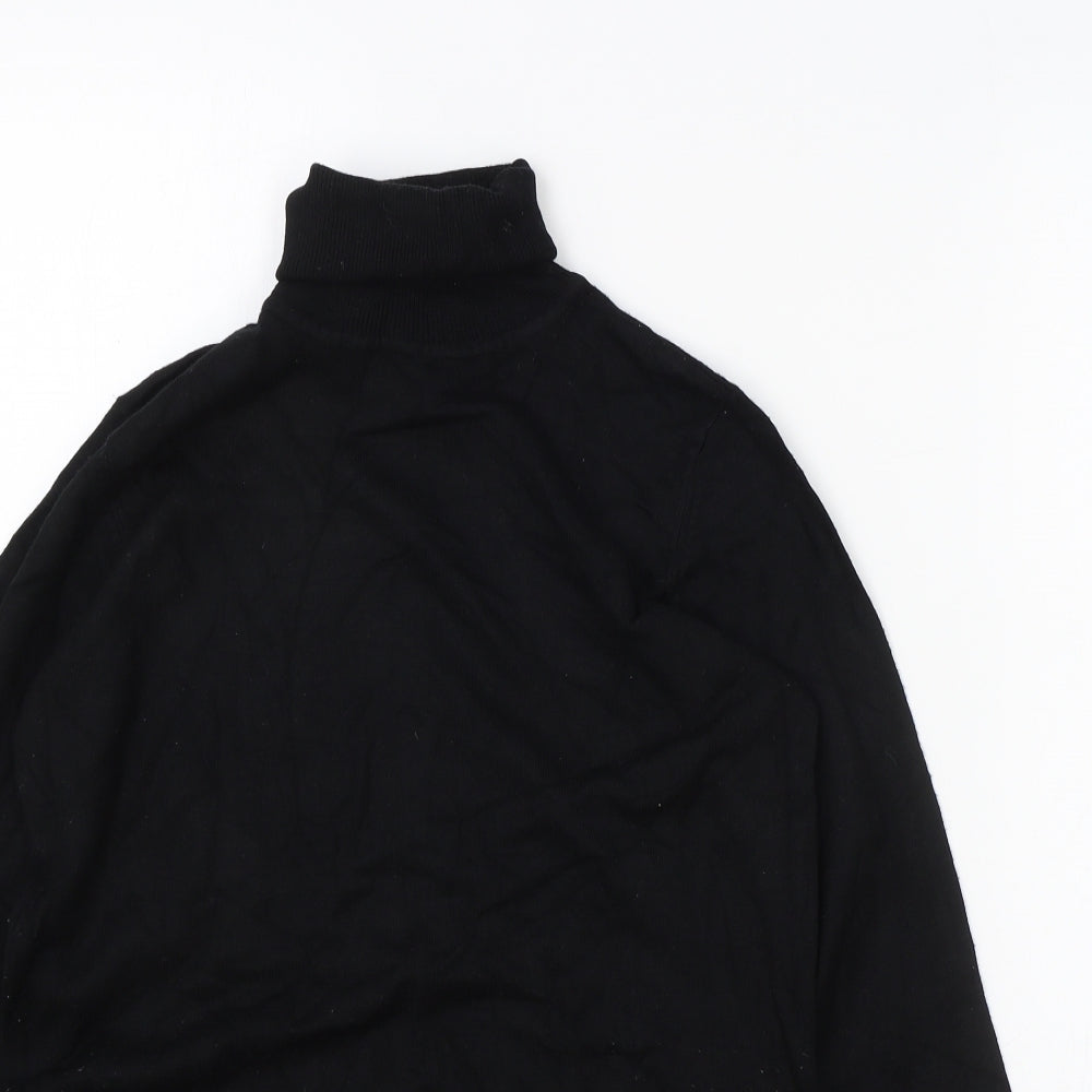 Papaya Womens Black Roll Neck Viscose Pullover Jumper Size 12