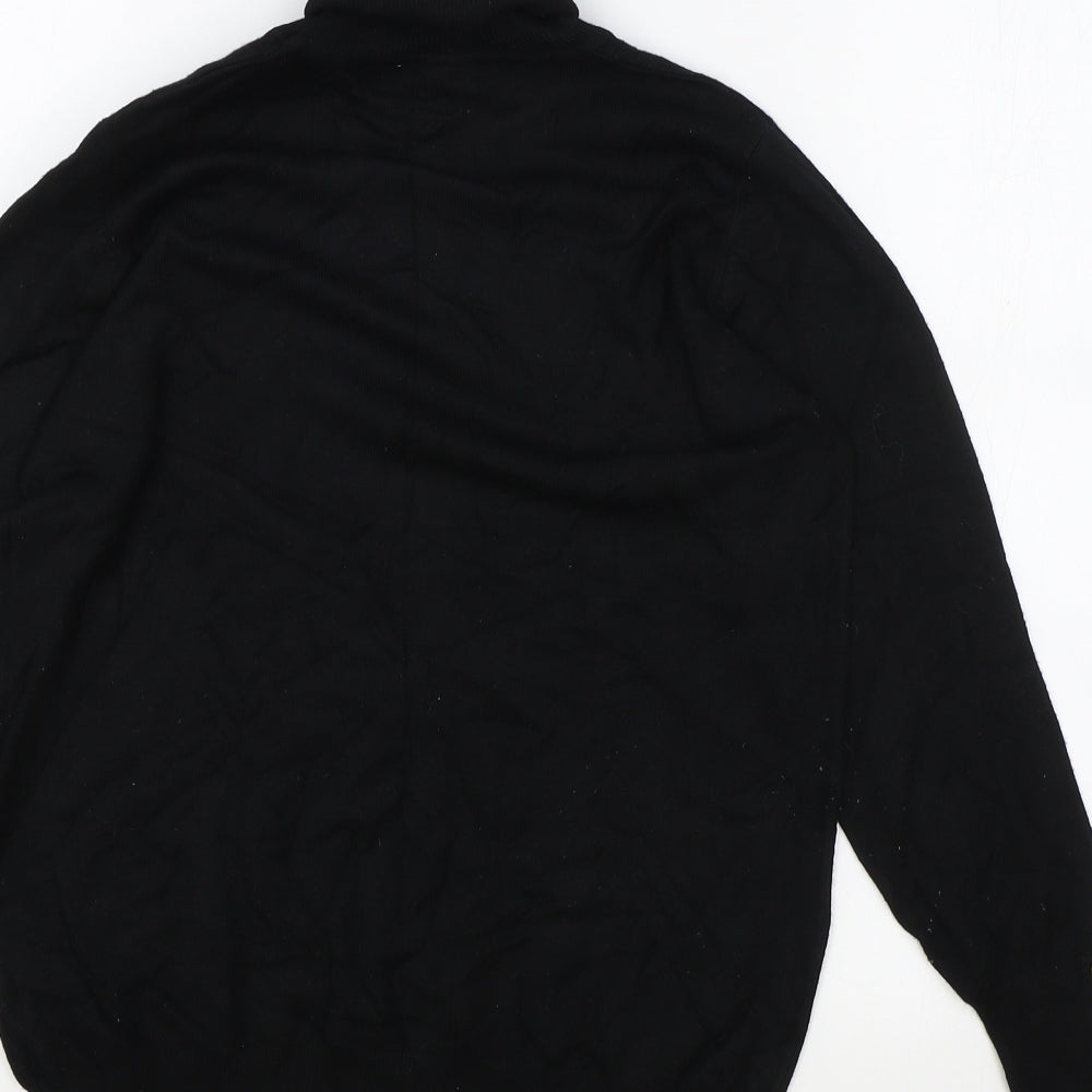Papaya Womens Black Roll Neck Viscose Pullover Jumper Size 12
