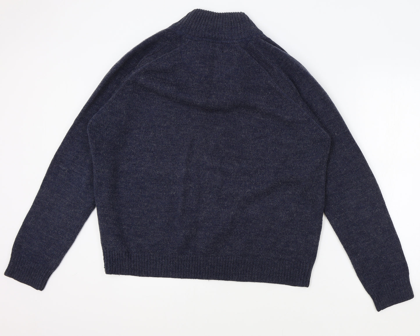 Industrialize Mens Blue High Neck Acrylic Pullover Jumper Size XL