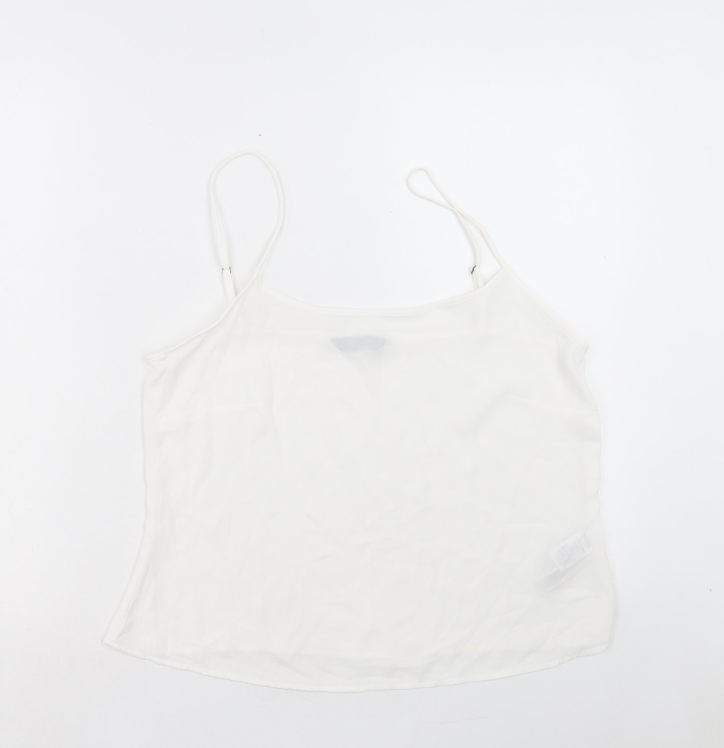 Marks and Spencer Womens White Polyester Camisole Tank Size 14 Scoop Neck