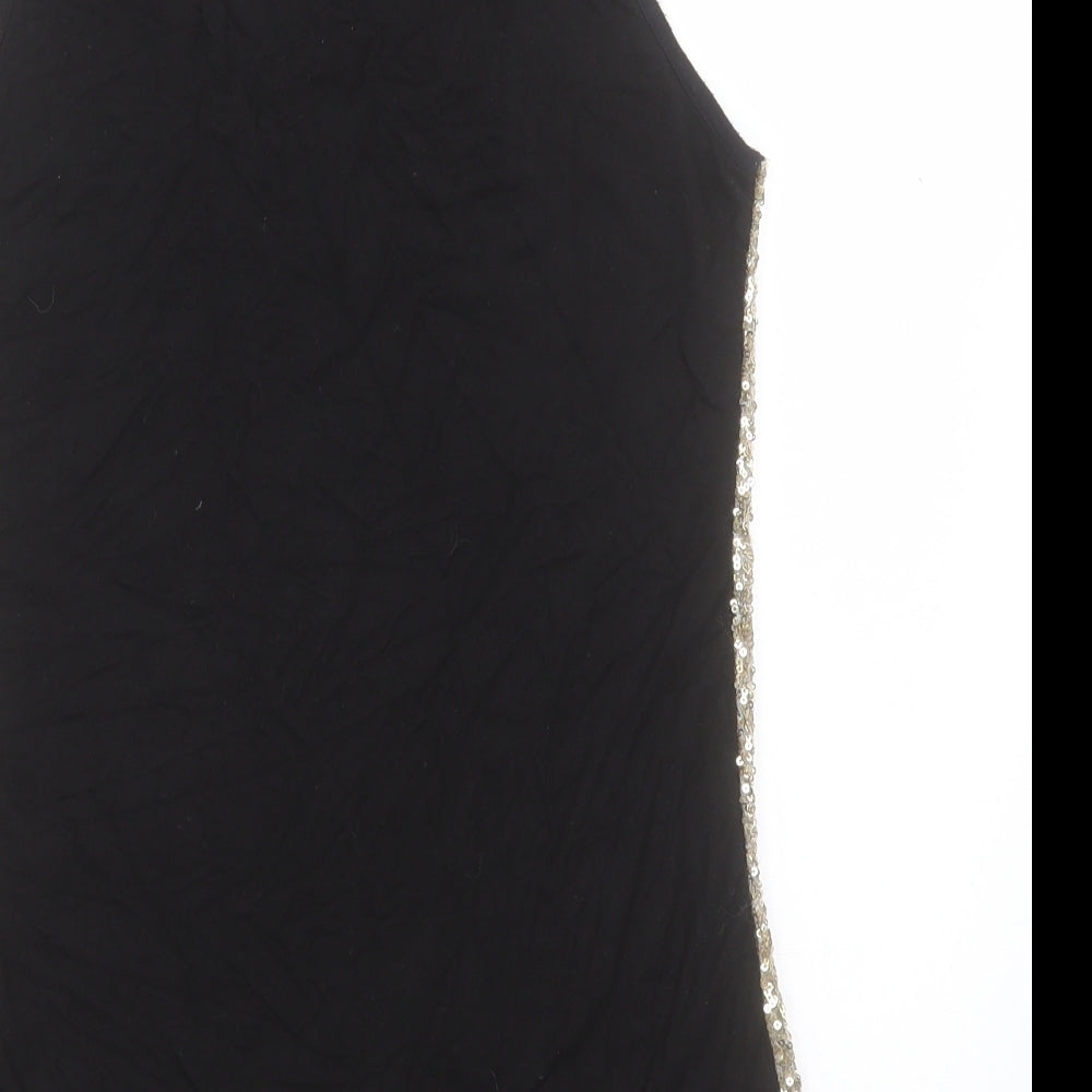 Headgirl Womens Gold Viscose Basic Tank Size 12 Scoop Neck